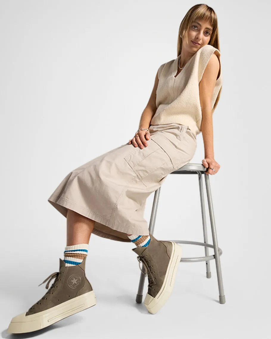 Converse Chuck 70 De Luxe Squared Coffee Break*Mujer Corte Alto | Plataformas