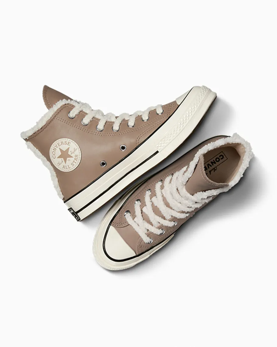 Converse Chuck 70 Leather & Faux Sherpa*Mujer Corte Alto | Corte Bajo