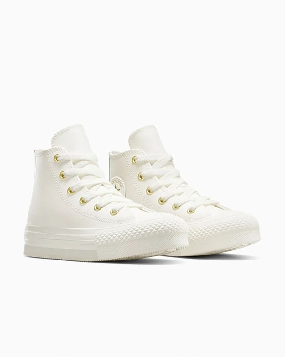 Converse Chuck Taylor All Star EVA Lift Leather + Gold*Niños Niños Pequeños (4-8 Años) | Niña