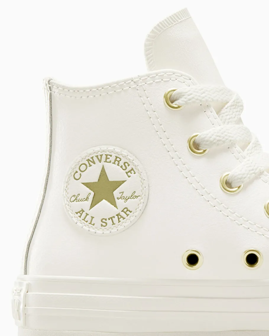 Converse Chuck Taylor All Star EVA Lift Leather + Gold*Niños Niños Pequeños (4-8 Años) | Niña