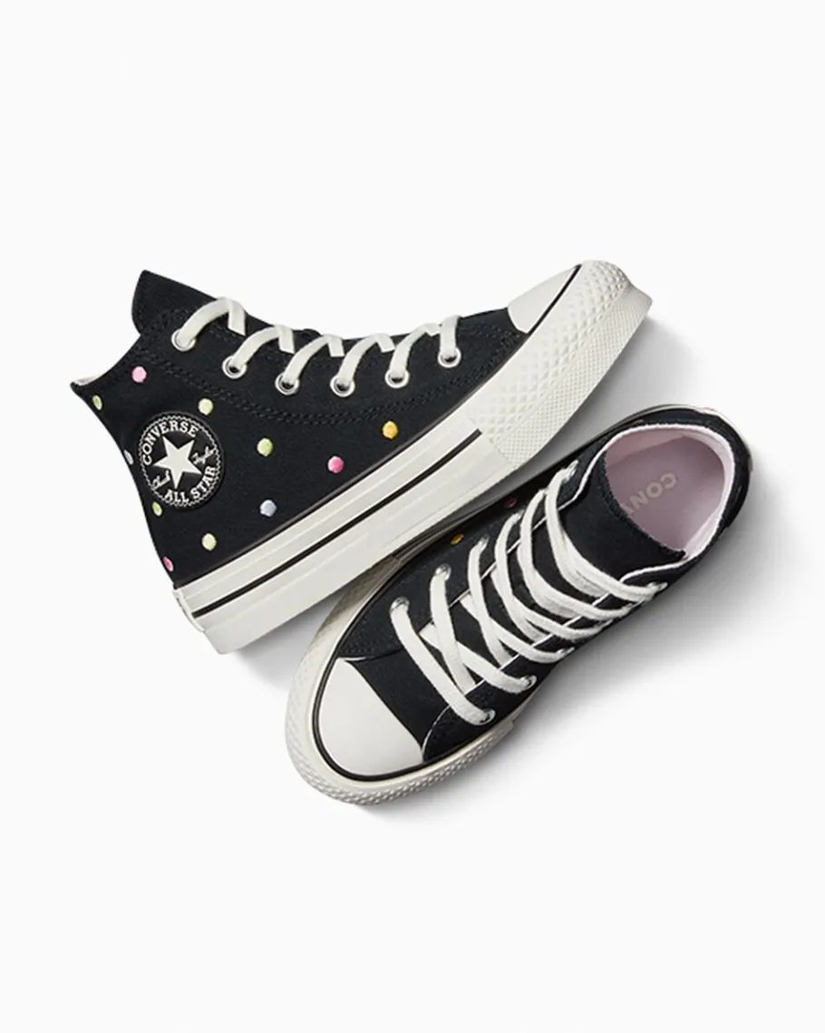 Converse Chuck Taylor All Star Lift Embroidered Polka Dots Platform*Niños Niños Pequeños (4-8 Años) | Corte Alto