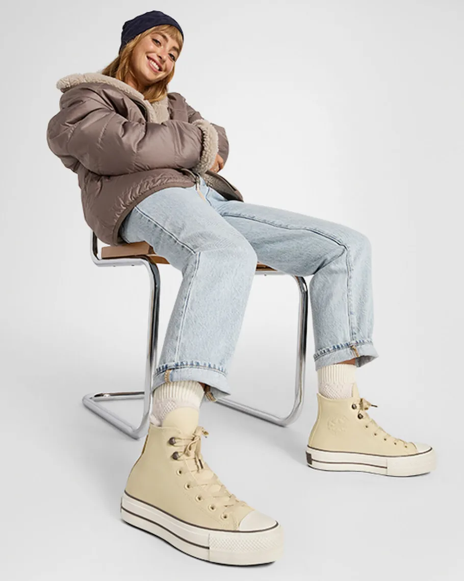 Converse Chuck Tayor All Star Lift Platform Weatherized Leather*Mujer Corte Alto | Plataformas