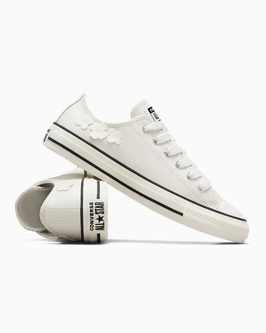 Converse Chuck Taylor All Star Leather 3D Flowers*Mujer Corte Bajo