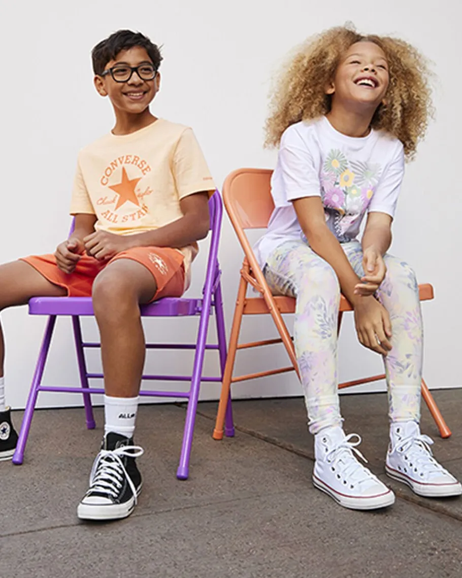 Converse Floral Chucks Loose T-Shirt*Niños Niña | Partes De Arriba Y Camisetas