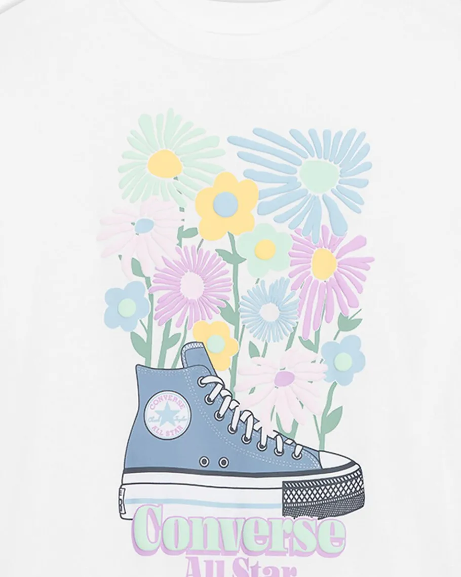 Converse Floral Chucks Loose T-Shirt*Niños Niña | Partes De Arriba Y Camisetas