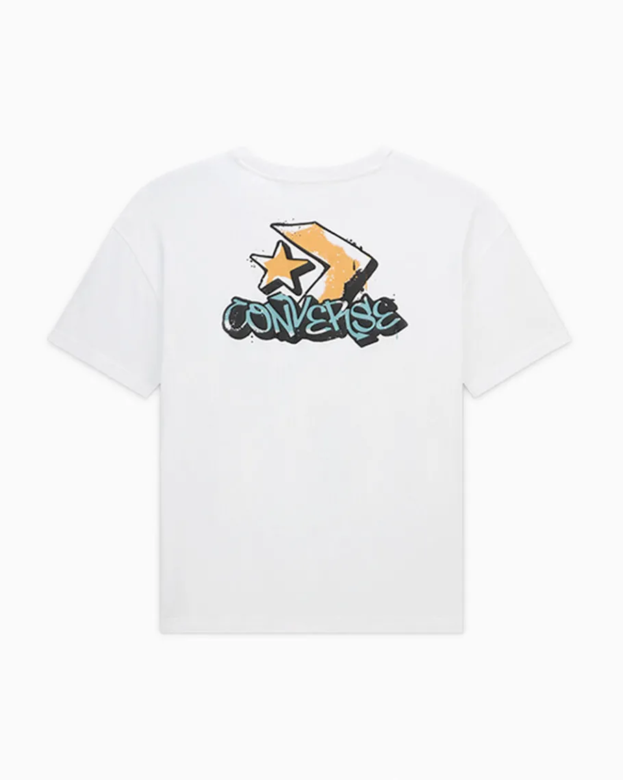 Converse Graffiti Oversized T-Shirt*Mujer Partes De Arriba Y Camisetas