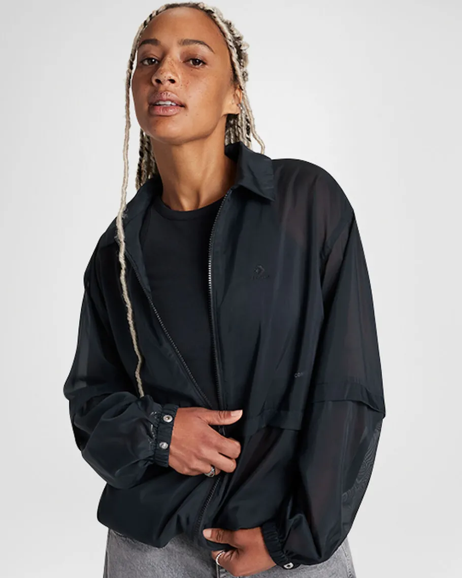Converse Sheer Layered Jacket*Mujer Chaquetas Y Sudaderas