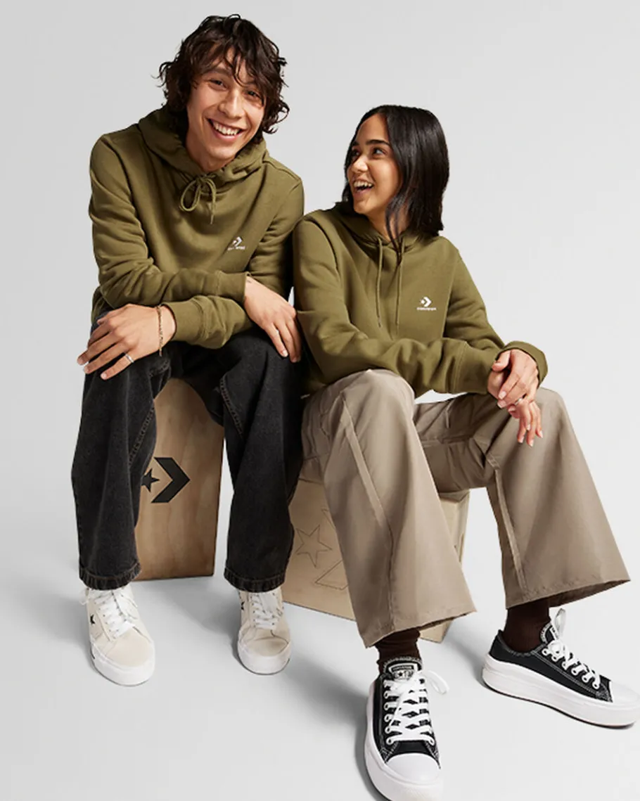 Converse Sudadera con capucha de tejido Fleece y ajuste estándar Go-To Embroidered Star Chevron*Hombre Partes De Arriba Y Camisetas | Chaquetas Y Sudaderas